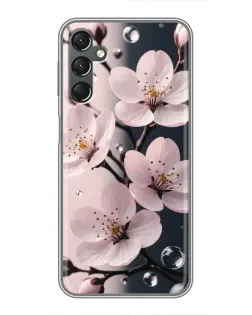 Чехол для Samsung Galaxy A25 (A256) с картинкой «Нежная сакура и капли»