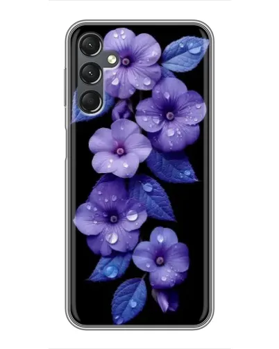 Чехол для Samsung Galaxy A25 (A256) с картинкой «Фиолетовые цветы с росою»