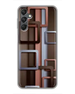 Чехол для Samsung Galaxy A25 (A256) с картинкой «Коричневые объемные квадраты» Чехол для Samsung Galaxy A25 (A256) с картинкой «Коричневые объемные квадраты»