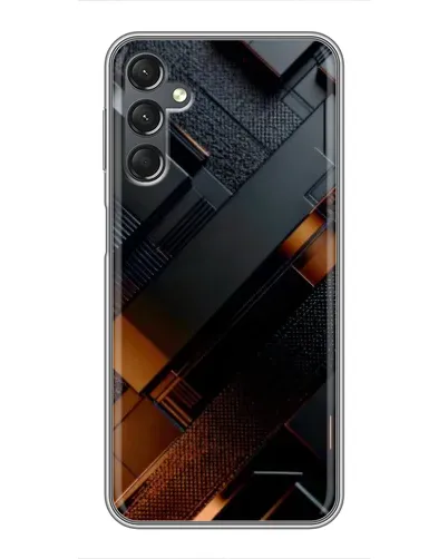 Чехол для Samsung Galaxy A25 (A256) с картинкой «Черные геометрические блоки»