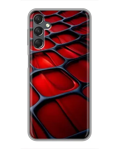 Чехол для Samsung Galaxy A25 (A256) с картинкой «Красная глянцевая сетка»