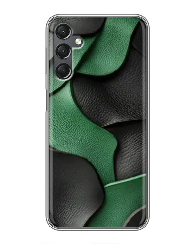Чехол для Samsung Galaxy A25 (A256) с картинкой «Зеленые кожаные волны»