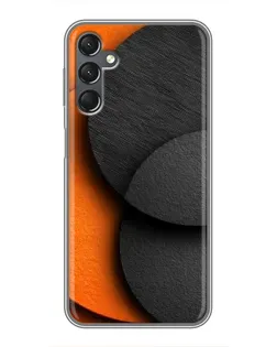 Чехол для Samsung Galaxy A25 (A256) с картинкой «Геометрия оранжевых кругов»