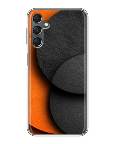 Чехол для Samsung Galaxy A25 (A256) с картинкой «Геометрия оранжевых кругов»