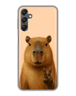 Чехол для Samsung Galaxy A25 (A256) с картинкой «Капибара виктория» Чехол для Samsung Galaxy A25 (A256) с картинкой «Капибара виктория»