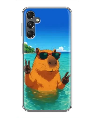 Чехол для Samsung Galaxy A25 (A256) с картинкой «Морская капибара»