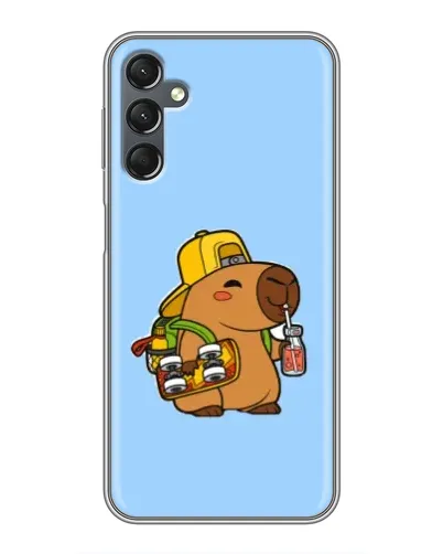 Чехол для Samsung Galaxy A25 (A256) с картинкой «Капибара на скейте»