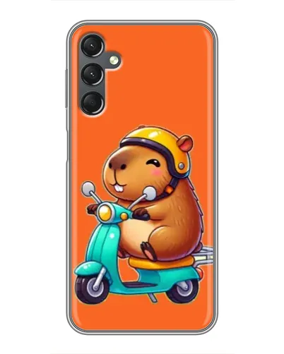 Чехол для Samsung Galaxy A25 (A256) с картинкой «Капибара на скутере»