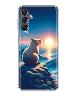 Чехол для Samsung Galaxy A25 (A256) с картинкой «Закат солнца с капибарой» Чехол для Samsung Galaxy A25 (A256) с картинкой «Закат солнца с капибарой»