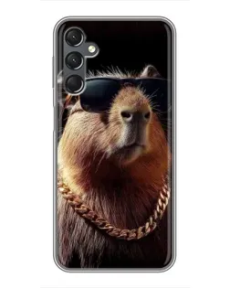 Чехол для Samsung Galaxy A25 (A256) с картинкой «Капибара золотая цепь» Чехол для Samsung Galaxy A25 (A256) с картинкой «Капибара золотая цепь»