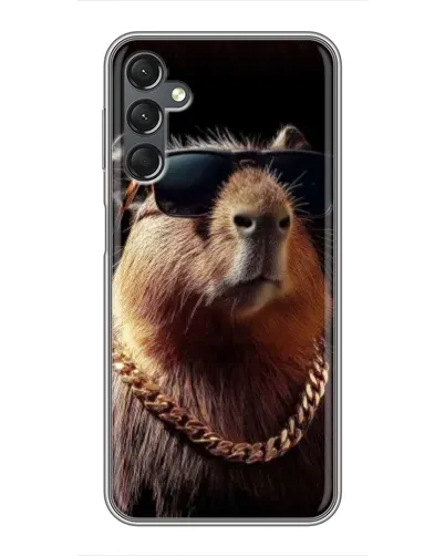 Чехол для Samsung Galaxy A25 (A256) с картинкой «Капибара золотая цепь»