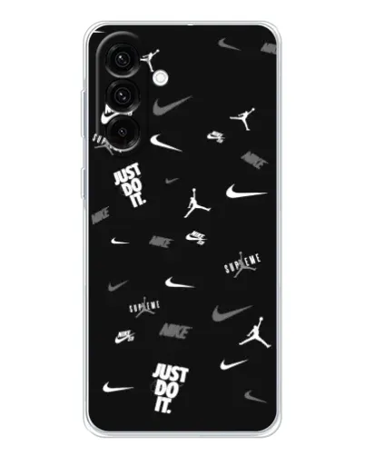 Чехол для Samsung Galaxy A26 5G с картинкой «Nike Black Pattern»