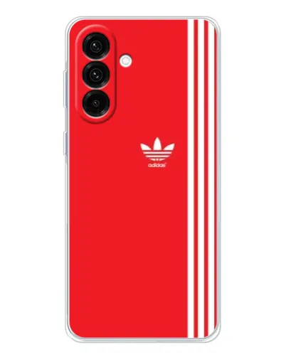Чехол для Samsung Galaxy A26 5G с картинкой «Красный минимализм Adidas»