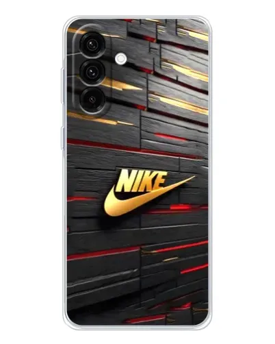 Чехол для Samsung Galaxy A26 5G с картинкой «Золотой Nike на металле»