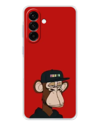 Чехол для Samsung Galaxy A26 5G с картинкой «Bored Ape — красный фон»