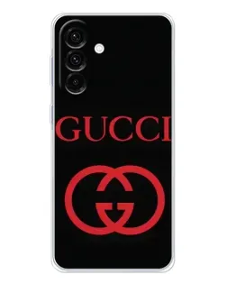 Чохол для Samsung Galaxy A26 5G з картинкою «Gucci — червоний логотип»