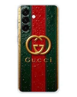 Чехол для Samsung Galaxy A26 5G с картинкой «Gucci — фирменная полоса и золото» Чехол для Samsung Galaxy A26 5G с картинкой «Gucci — фирменная полоса и золото»