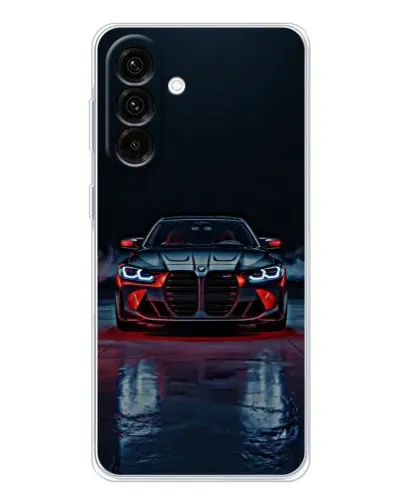 Чехол для Samsung Galaxy A26 5G с картинкой «BMW на мокрой дороге»