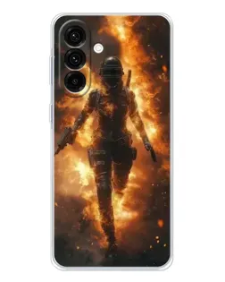 Чехол для Samsung Galaxy A26 5G с картинкой «BMW — скорость в дожде»