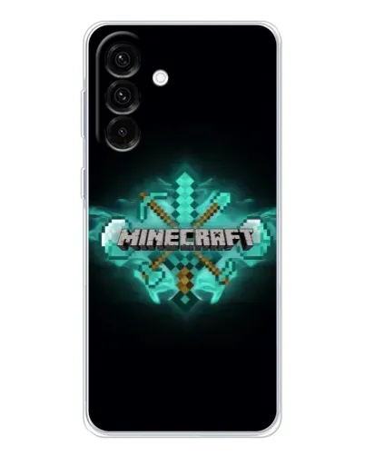 Чехол для Samsung Galaxy A26 5G с картинкой «Minecraft Diamond лого»