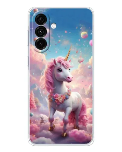 Чехол для Samsung Galaxy A26 5G с картинкой «Единорог среди облаков»