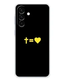 Чехол для Samsung Galaxy A26 5G с картинкой «Сердце и Крест»