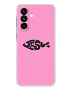 Чехол для Samsung Galaxy A26 5G с картинкой «Розовый символ  Jesus»
