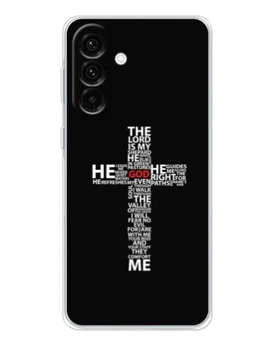 Чехол для Samsung Galaxy A26 5G с картинкой «Текстовый крест» Чехол для Samsung Galaxy A26 5G с картинкой «Текстовый крест»