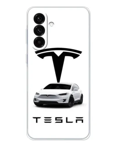 Чохол для Samsung Galaxy A26 5G з картинкою «Tesla White Style»