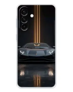 Чохол для Samsung Galaxy A26 5G з картинкою «Lamborghini золоті лінії»