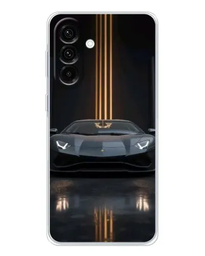 Чохол для Samsung Galaxy A26 5G з картинкою «Lamborghini золоті лінії»