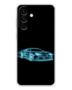 Чохол для Samsung Galaxy A26 5G з картинкою «Неоновий контур Lamborghini»