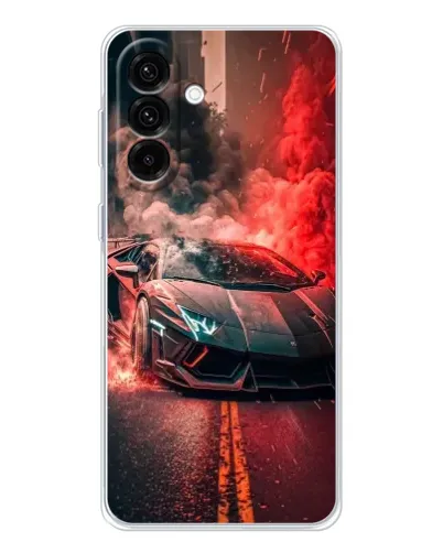 Чохол для Samsung Galaxy A26 5G з картинкою «Lamborghini червоний дим»