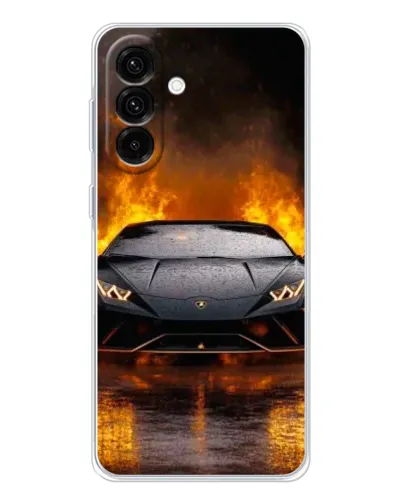 Чохол для Samsung Galaxy A26 5G з картинкою «Lamborghini у вогні»