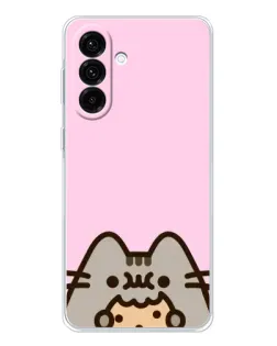 Чехол для Samsung Galaxy A26 5G с картинкой «Pusheen и печенье»
