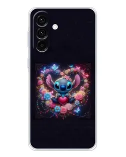 Чохол для Samsung Galaxy A26 5G з картинкою «Stitch у квітах»