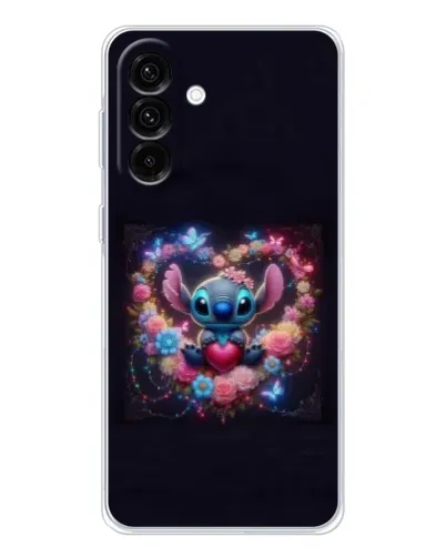 Чохол для Samsung Galaxy A26 5G з картинкою «Stitch у квітах»