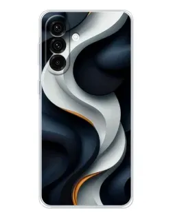 Чехол для Samsung Galaxy A26 5G с картинкой «Объемные черно-белые ленты» Чехол для Samsung Galaxy A26 5G с картинкой «Объемные черно-белые ленты»