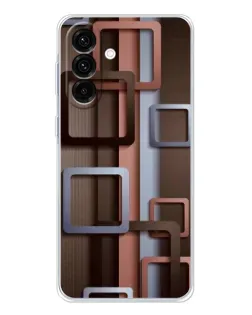 Чехол для Samsung Galaxy A26 5G с картинкой «Коричневые объемные квадраты» Чехол для Samsung Galaxy A26 5G с картинкой «Коричневые объемные квадраты»