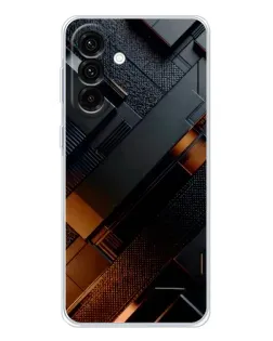 Чехол для Samsung Galaxy A26 5G с картинкой «Черные геометрические блоки»