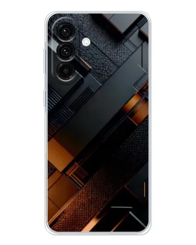 Чехол для Samsung Galaxy A26 5G с картинкой «Черные геометрические блоки»