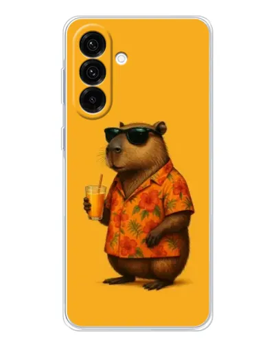 Чехол для Samsung Galaxy A26 5G с картинкой «Капибара на отдыхе»