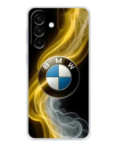 Чехол для Samsung Galaxy A27 с картинкой «Золотистый дым BMW»