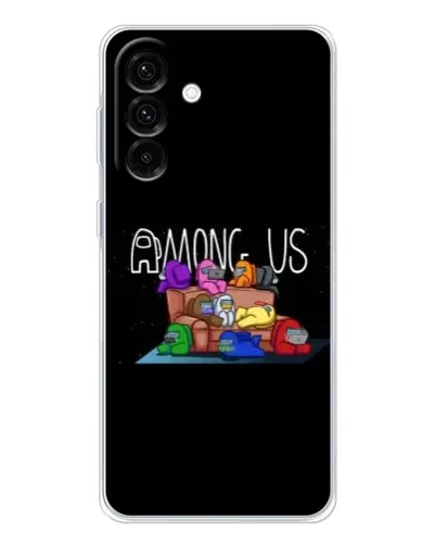 Чехол для Samsung Galaxy A27 с картинкой «Логотип Among Us»