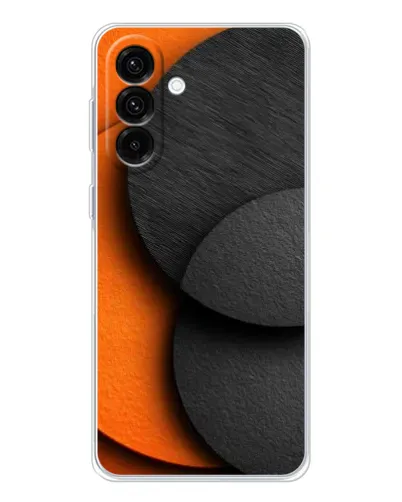 Чехол для Samsung Galaxy A27 с картинкой «Геометрия оранжевых кругов»