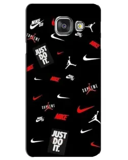 Чехол для Samsung Galaxy A3 2016 (A3100, A310F) с картинкой «Nike Mix Pattern»