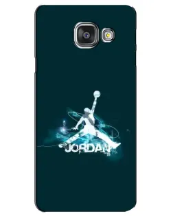 Чехол для Samsung Galaxy A3 2016 (A3100, A310F) с картинкой «Jordan Blue Fire»