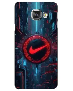 Чехол для Samsung Galaxy A3 2016 (A3100, A310F) с картинкой «Техногенный стиль Nike»