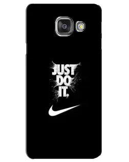 Чехол для Samsung Galaxy A3 2016 (A3100, A310F) с картинкой «Текстовый принт Nike»