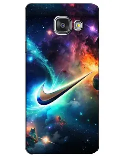 Чехол для Samsung Galaxy A3 2016 (A3100, A310F) с картинкой «Космический Nike Swoosh»